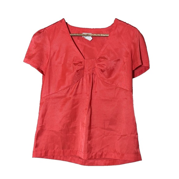 Small Vintage Red Bow Blouse Classic Jaclyn‎ Smith Business office coquette - Picture 1 of 6